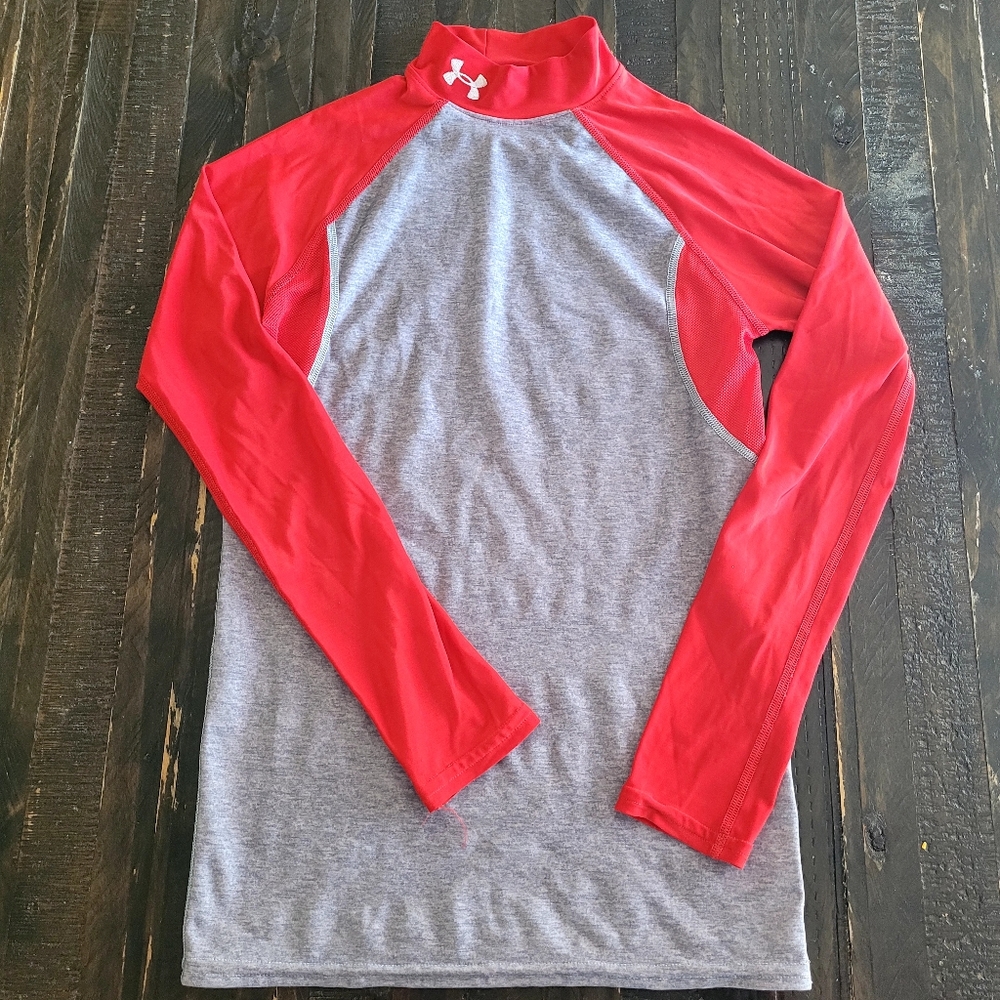 Under Armour Compression ColdGear Long Sleeve Shirt Boys Size YLG